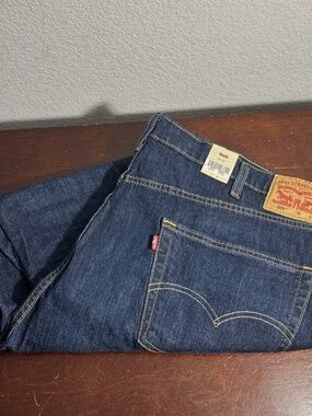 Levi's Men's 559 Relaxed Straight Leg Jeans Big & Tall Size 48 X 29 Dark Blue